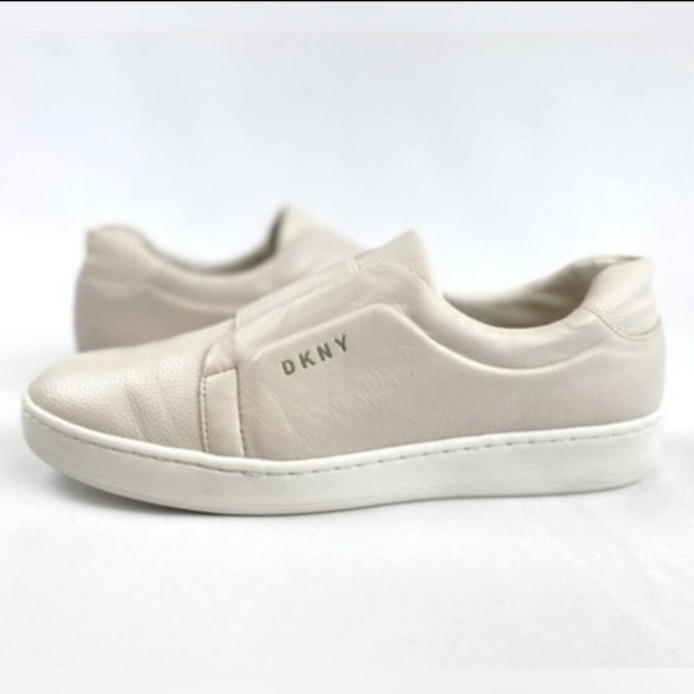 DKNY  Leather Slip-On Sneakers – Women’s 10 / Men’s 9